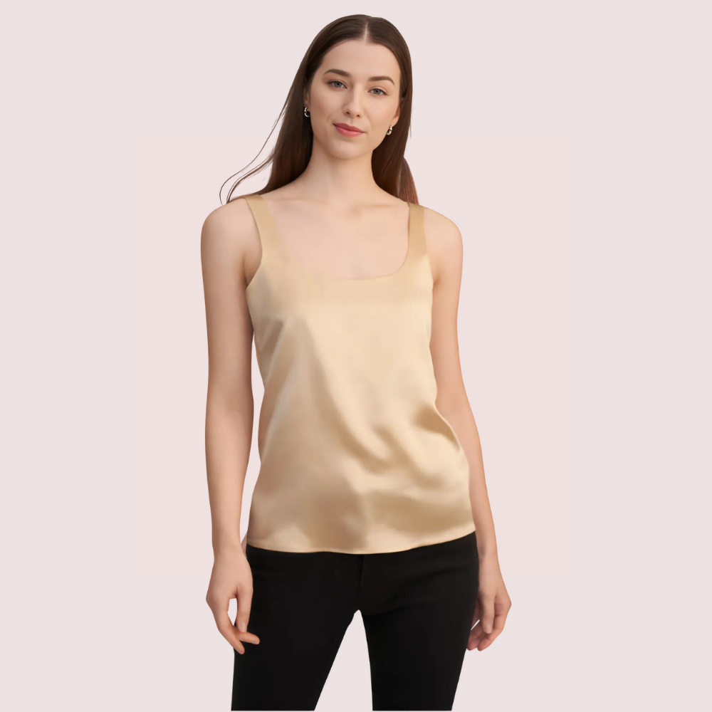 Silk Elegance Spaghetti Strap Tank Top
